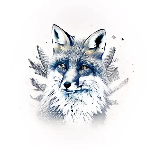 Fox Sitting By Tree Forearm