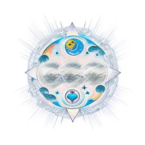 Dimond And Stars Sun And Moon