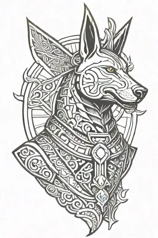 Football Club Barcelona Logo And The Egyprian God Anubis