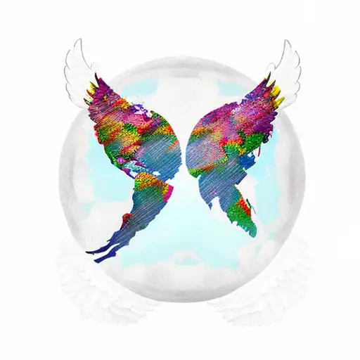 Angel Wings With World Map