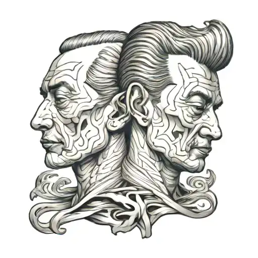 Man Siamese Twin Head