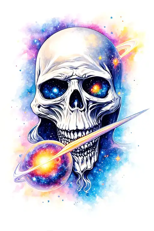 The Subject Matter Is Outer Space And The Universe Combined With The Grim Reaper