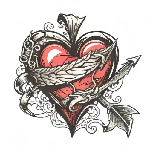 Heart With Arrow Piercing