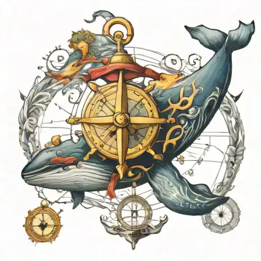 Anchor Whale Compass