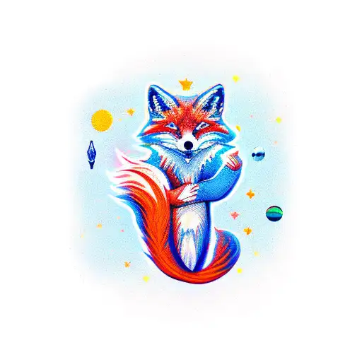 Space Fox With Tail