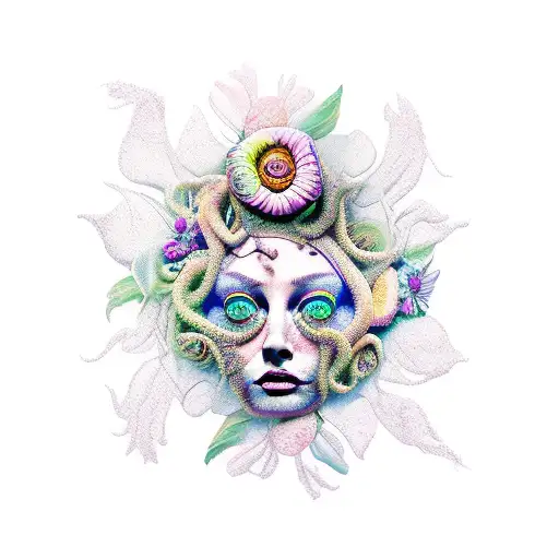 Medusa Con Flores