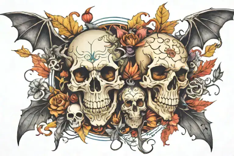 Ouiji Board Skulls And Bats Witchy Vibes