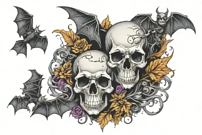 Ouiji Board Skulls And Bats Witchy Vibes