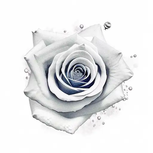 A Surreal Rose Under A Smiling Spider