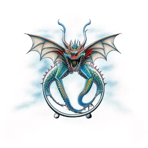 A Motorcycle Made Out Of Dragon