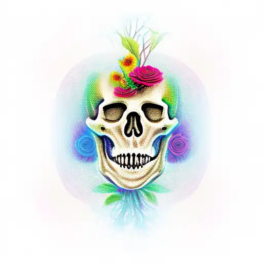 Skeleton Flower To Represent A New Birth