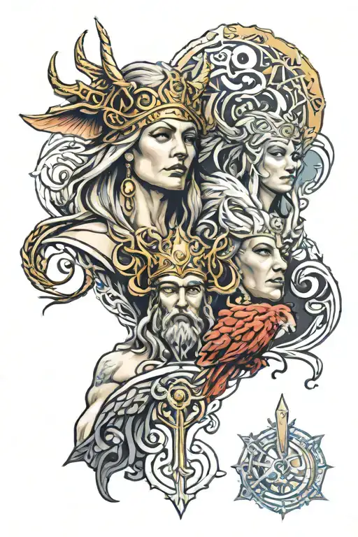 Odin And Freya Goddess