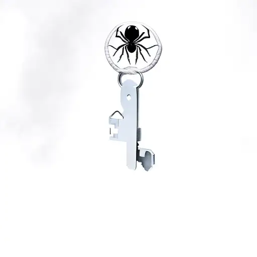 A Key With A Spider Replacing The Key Hole