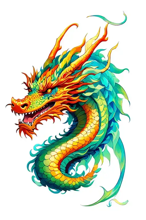 Dragon Aquarius Samurai Cyberpank