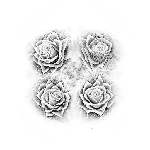 Moon Stars Gothic Tarrot Flowers Black Out