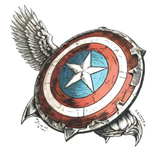 Captain American Shield With Quote 'I Can Do This All Day'