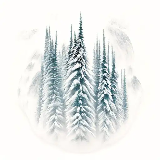 God Mountain Trees Storm Space