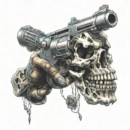 Skull Gun Shooting