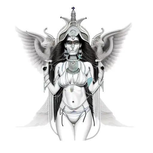 Ishtar Goddess Sexy Fit Bikini Clear Simmetric Skull Face