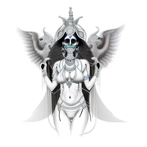 Ishtar Goddess Sexy Fit Bikini Clear Simmetric Skull Face
