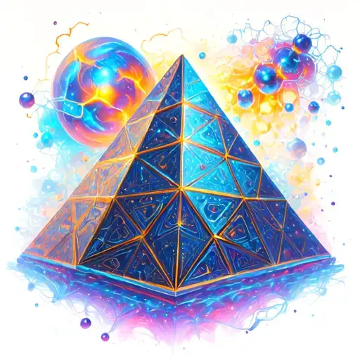 Pyramid Fractal Molecules In Space