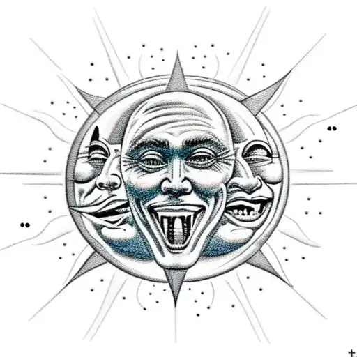 Sun And Moon Acid Trip Crazy Smile Lsd