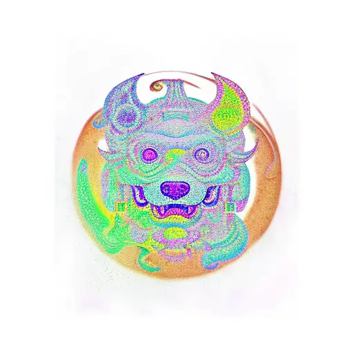 Foo Dog Lsd Acid Trip Colorful