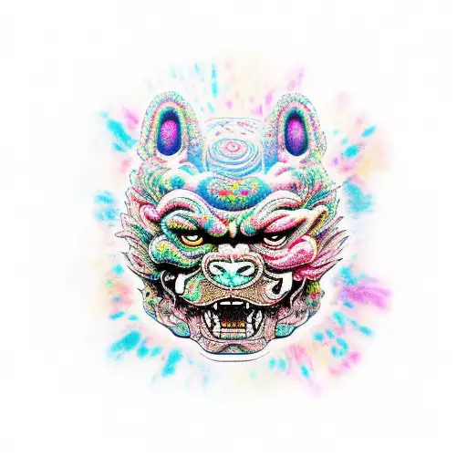 Angry Foo Dog Lsd Acid Trip Colorful