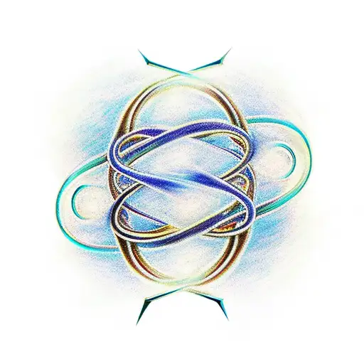 Infinity Symbol With All Human Evolution As A Specie Inside Of It