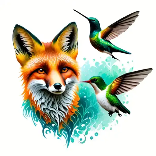 Fox And Hummingbird