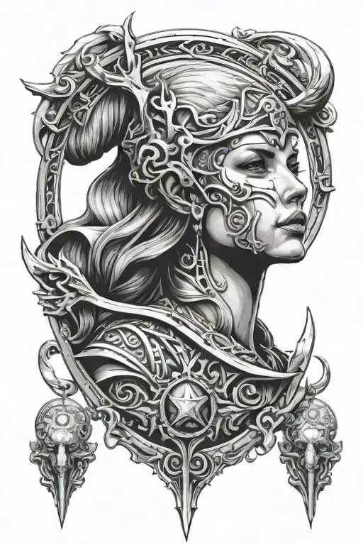 Sagittarius Huntress Hood Ornament