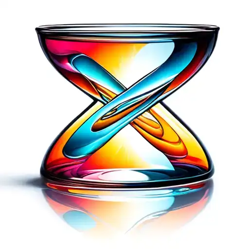Infinite Symbol Within An Hour Glass At Dask