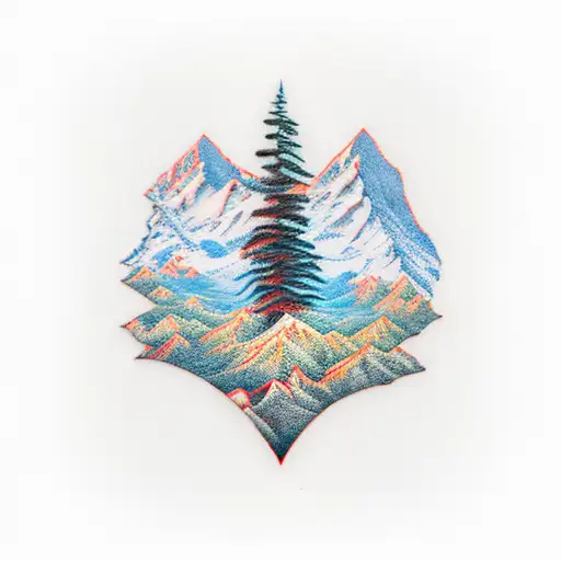 Forest Mountains Patriotic