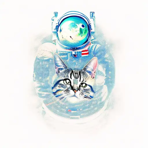Cat In Space With Astronaut Suit
