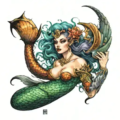 Warrior Mermaid Large Breast