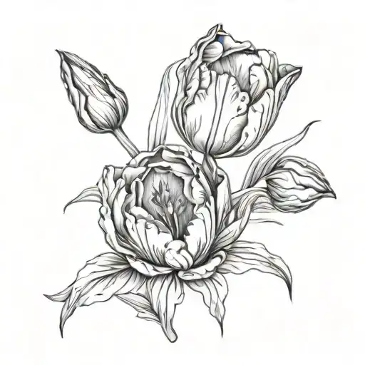 Tulip Flower And Mom Death