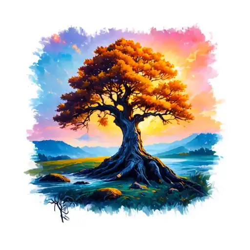 I Want A Tree Or Something Sybolizing Life And Struggles Overcame