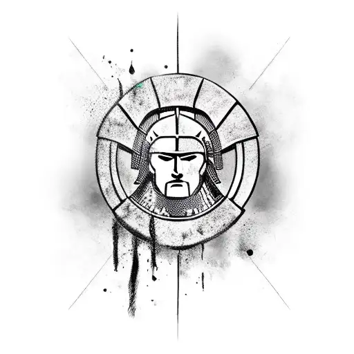 Spartan Warrior With Sheild