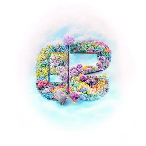 Letter B Made Out Of Nature