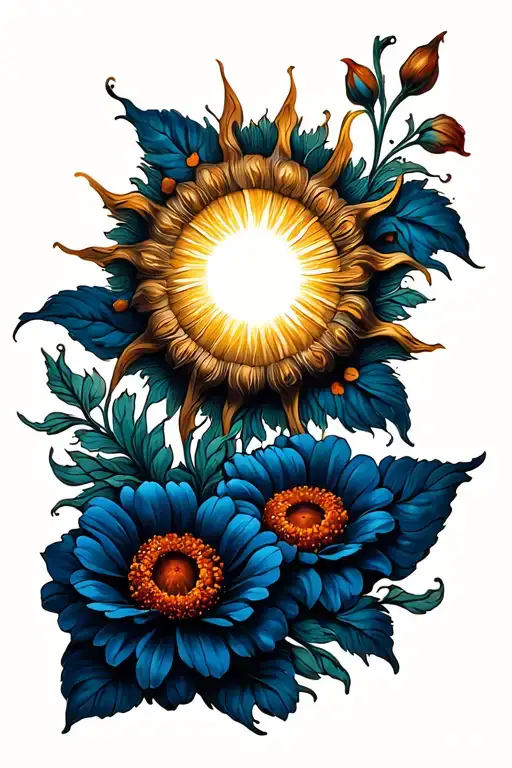 Sun And Flowers Intertwined