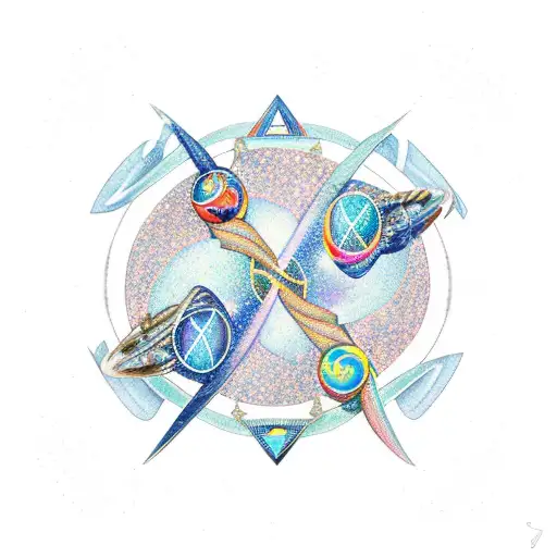 Gemini With The Gemini Constellation And Andromeda With The Andromeda Galaxy