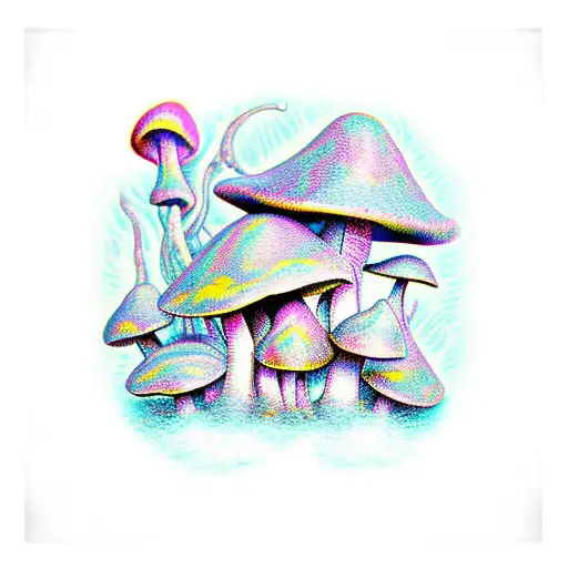 Psychedelic Mushroom Lost And Tripping