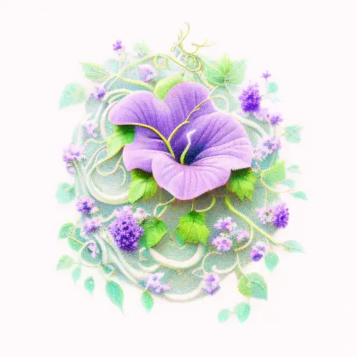 A Vine With Violet Flowers