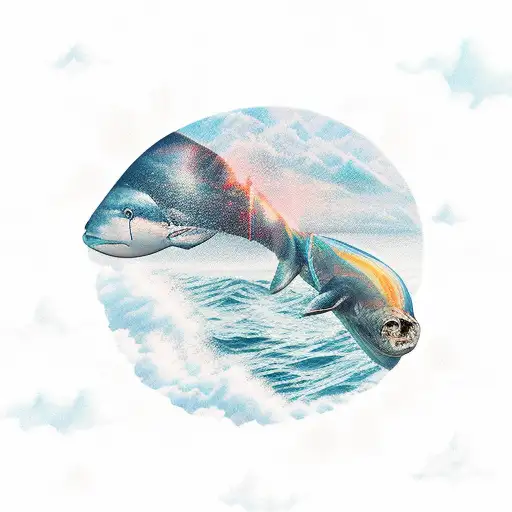 Human Wondering Looking At The Ocean And Sky