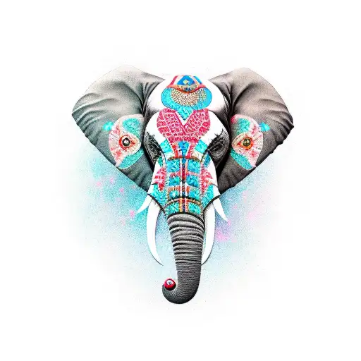 Elephant Head Trunk Up Ornaments