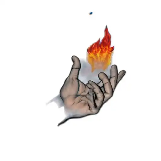 A Hand With A Fire In It