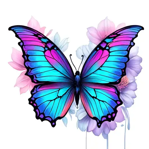 Butterfly With Skull Pattern