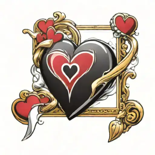 Volleyball With Ace Of Hearts Playing Card And A Wave Crashing