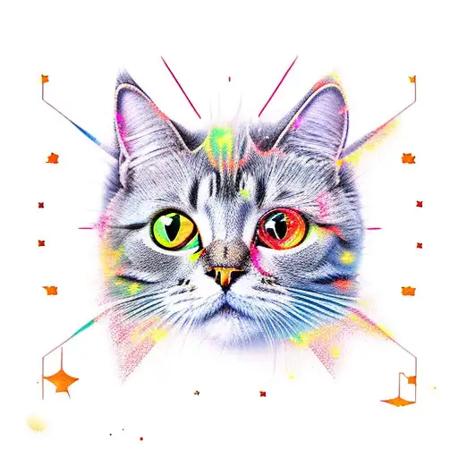 Stars Knife Magic Cat