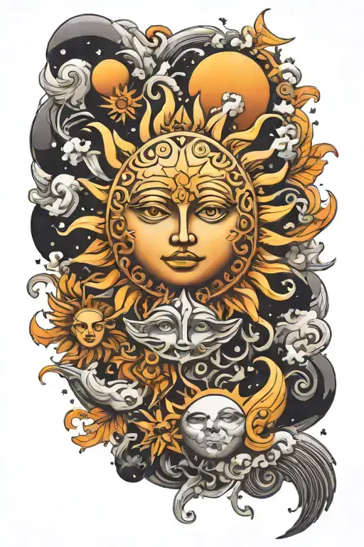 Sun And Moon Background